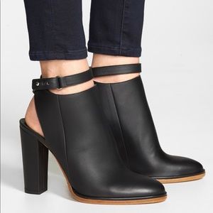 VINCE ‘Joanna’ Black Leather Ankle Boots